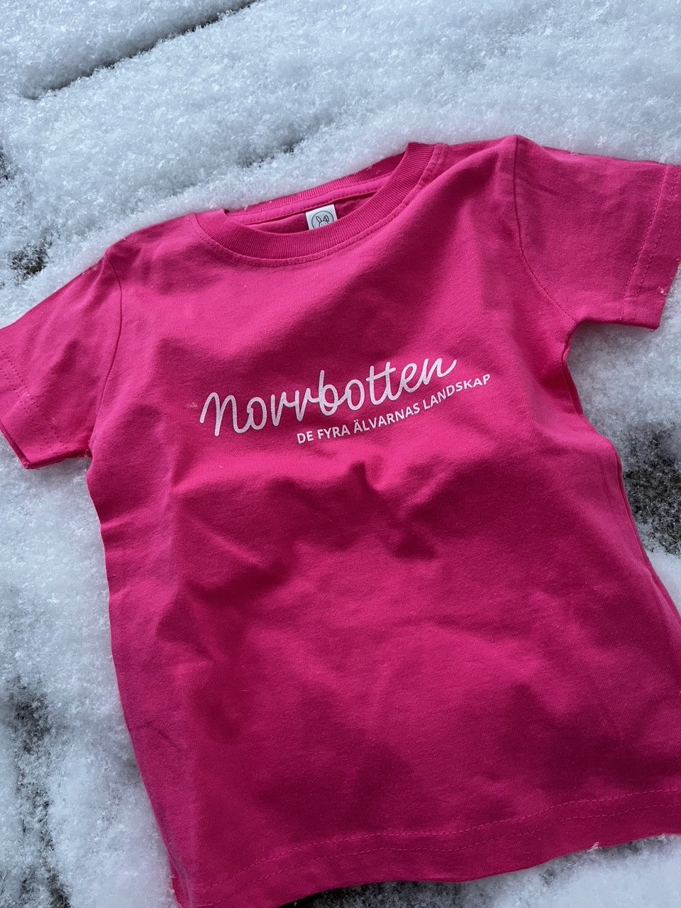 Barn jersey T-shirt med vitt tryck